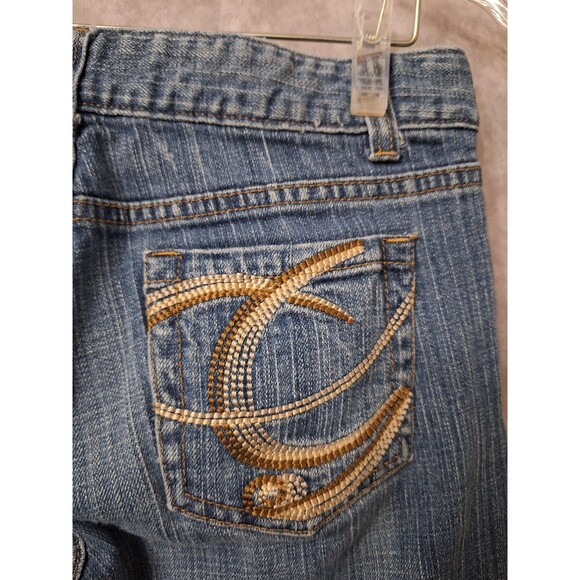 Vintage 90s G-Unit 50 Cent Low Rise Flare Wide Leg Jeans Womens Sz 9 Hip Hop Y2K - Picture 1 of 11